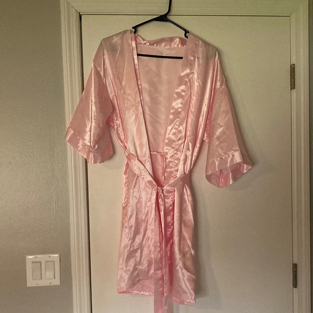Pink Silk Robe